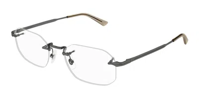 Montblanc Mb0307o Asian Fit Men's Glasses, Gunmetal, Size 54 In Gray