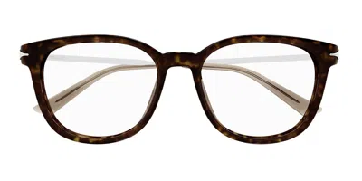 Montblanc Mb0309oa Asian Fit Men's Glasses, Tortoiseshell, Size 53 In Brown