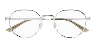 Montblanc Mb0310oa Asian Fit Men's Glasses, Silver, Size 52