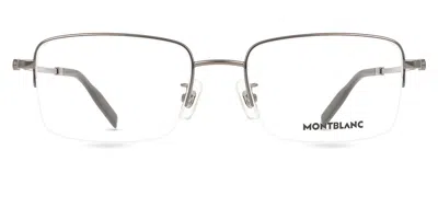 Montblanc Mb0313oa Asian Fit Men's Glasses, Gunmetal, Size 54 In Metallic