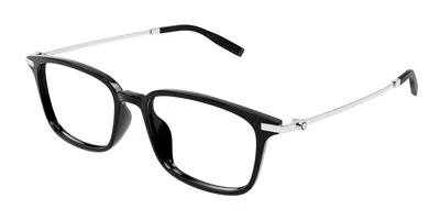 Montblanc Mb0315oa Asian Fit Men's Glasses, Black, Size 56