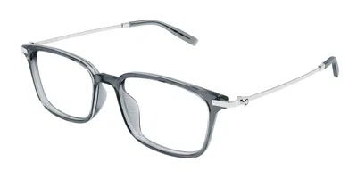 Montblanc Mb0315oa Asian Fit Men's Glasses, Grey, Size 54 In Burgundy