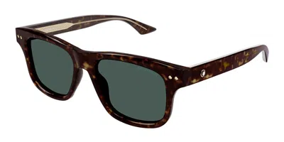 Montblanc Mb0319s 002 Men's Sunglasses Tortoiseshell Size 55 In Brown
