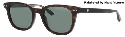Montblanc Mb0320 S Sunglasses In Havana - Green Tint