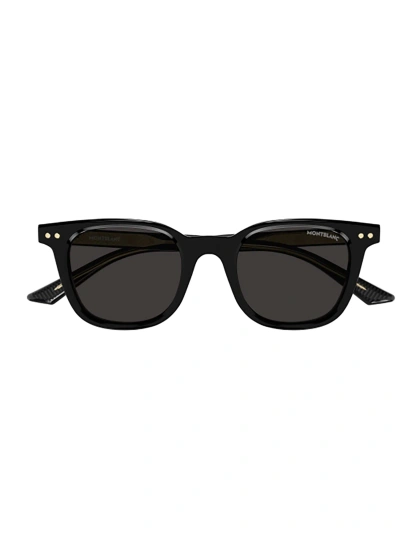 Montblanc Mb0320s Sunglasses In Black Black Grey