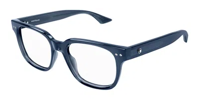 Montblanc Mb0321o Men's Glasses, Blue, Size 53