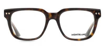 Montblanc Mb0321o Men's Glasses, Tortoiseshell, Size 53 In Brown