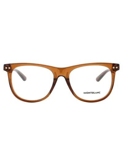 Montblanc Mb0323 O Eyeglasses In Brown - Demo