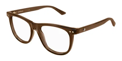 Montblanc Mb0323o 004 Men's Glasses Brown Size 54 - Free Lenses - Blue Light Block Available