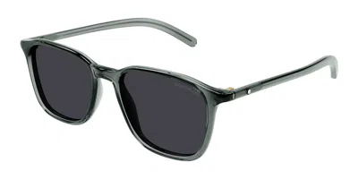 Montblanc Mb0325s 004 Men's Sunglasses Grey Size 53 In Gray