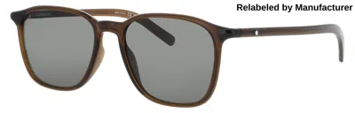 Montblanc Mb0325s Men's Acetate Sunglasses 53-17-145 In Metallic