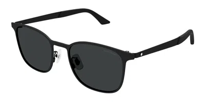 Montblanc Mb0331s Asian Fit 001 Men's Sunglasses Black Size 54