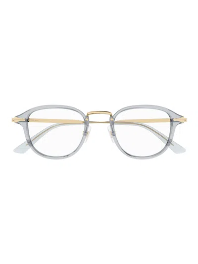 Montblanc Mb0336o Eyewear In Grey Gold Transparent