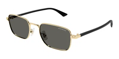 Montblanc Mb0339s Asian Fit 001 Men's Sunglasses Gold Size 53