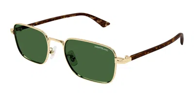 Montblanc Mb0339s Asian Fit 002 Men's Sunglasses Gold Size 53