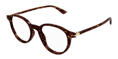 Montblanc Mb0340o Men's Glasses, Tortoiseshell, Size 50 In Brown