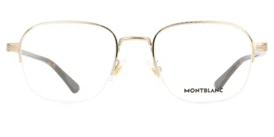 Montblanc Mb0341o Asian Fit Men's Glasses, Gold, Size 53