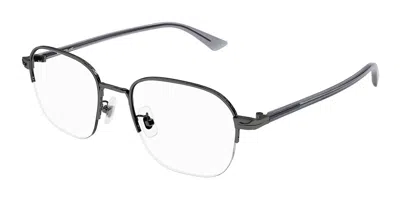 Montblanc Mb0341o Asian Fit Men's Glasses, Gunmetal, Size 53 In Gray