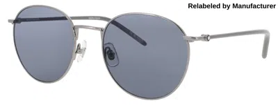 Montblanc ? Mb0343sa Men's Metal Sunglasses 55-21-145 In White