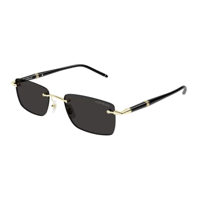 Montblanc Mb0344 S Sunglasses In Gold