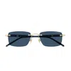Montblanc Meisterstück Rectangle-frame Sunglasses In Blue