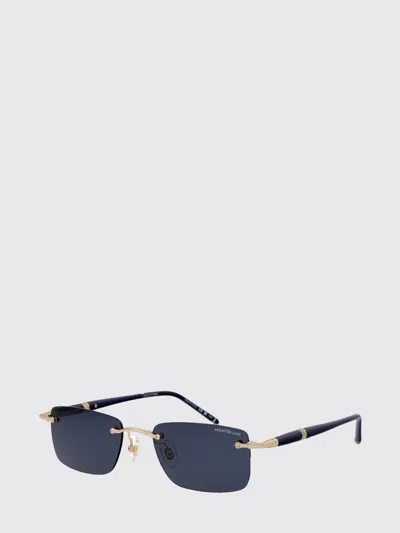 Montblanc Mb0344s Metal And Acetate Sunglasses In Gold