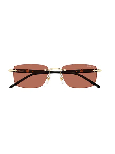 Montblanc Mb0344s Sunglasses In Burgundy