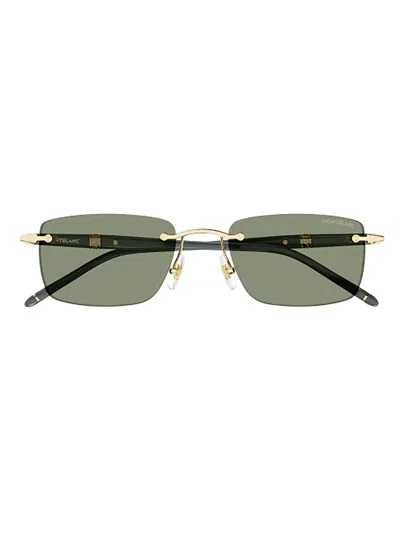 Montblanc Mb0344s Sunglasses In Gold