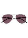 Montblanc Mb0345s Sunglasses In Silver Black Violet