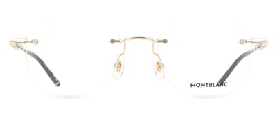Montblanc Mb0346o Asian Fit Men's Glasses, Gold, Size 53