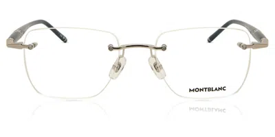 Montblanc Mb0346o Asian Fit Men's Glasses, Silver, Size 53