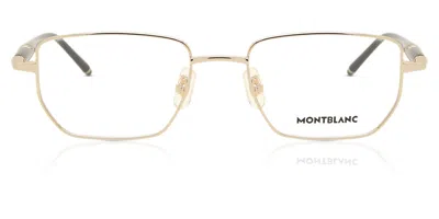Montblanc Mb0347o Asian Fit Men's Glasses, Gold, Size 52 In Brown