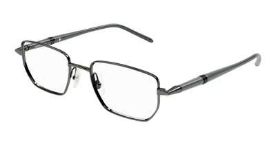 Montblanc Mb0347o Metal Rectangle Frame Eyeglasses In Gray