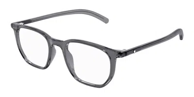 Montblanc Mb0349o 003 Men's Glasses Grey Size 50 - Free Lenses - Blue Light Block Available In Gray