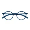Montblanc Mb0350o Linea Snowcap 004 Blue Transparent Glasses In Blu