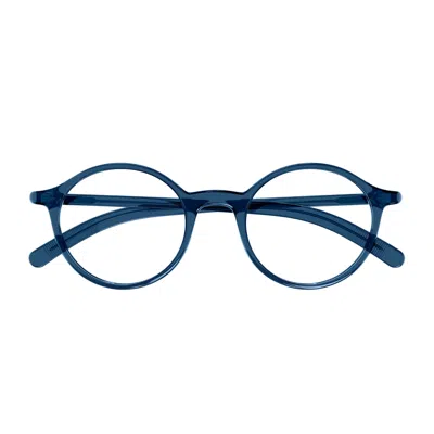 Montblanc Mb0350o Linea Snowcap 004 Blue Transparent Glasses