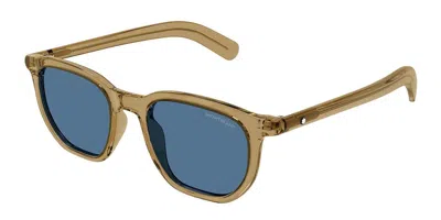 Montblanc Mb0352s 005 Men's Sunglasses Brown Size 50