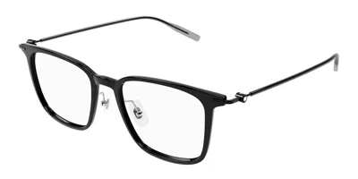 Montblanc Mb0354o Asian Fit Men's Glasses, Black, Size 52