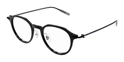 Montblanc Mb0355o Asian Fit Men's Glasses, Black, Size 49
