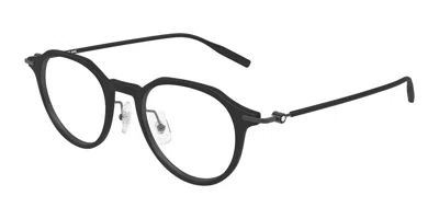Montblanc Mb0355o Asian Fit 005 Men's Glasses  Size 49 - Free Lenses - Blue Light Block Available In Black