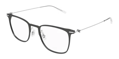 Montblanc Mb0356o Asian Fit Men's Glasses, Grey, Size 53 In Gray