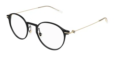 Montblanc Mb0357o Asian Fit Men's Glasses, Black, Size 49