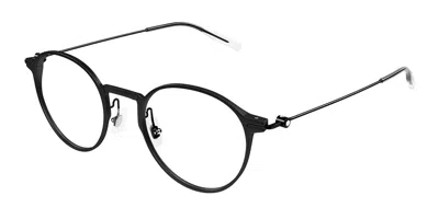Montblanc Mb0357o Asian Fit Men's Glasses, Black, Size 49