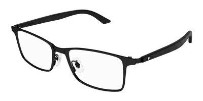 Montblanc Mb0361o Asian Fit Men's Glasses, Black, Size 54