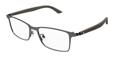 Montblanc Mb0361o Asian Fit Men's Glasses, Silver, Size 54 In Gray