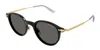 Montblanc Round-frame Sunglasses In Black