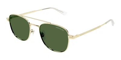 Montblanc Mb0363s Asian Fit 002 Men's Sunglasses Gold Size 51