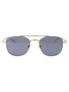 Montblanc Mb0363s Sunglasses In Gold-gold-light Blue