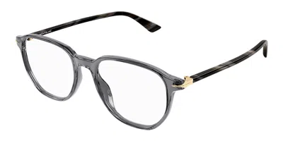 Montblanc Mb0366o Men's Glasses, Grey, Size 51 In Gray