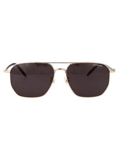 Montblanc Mb0367sa Sunglasses In Gold